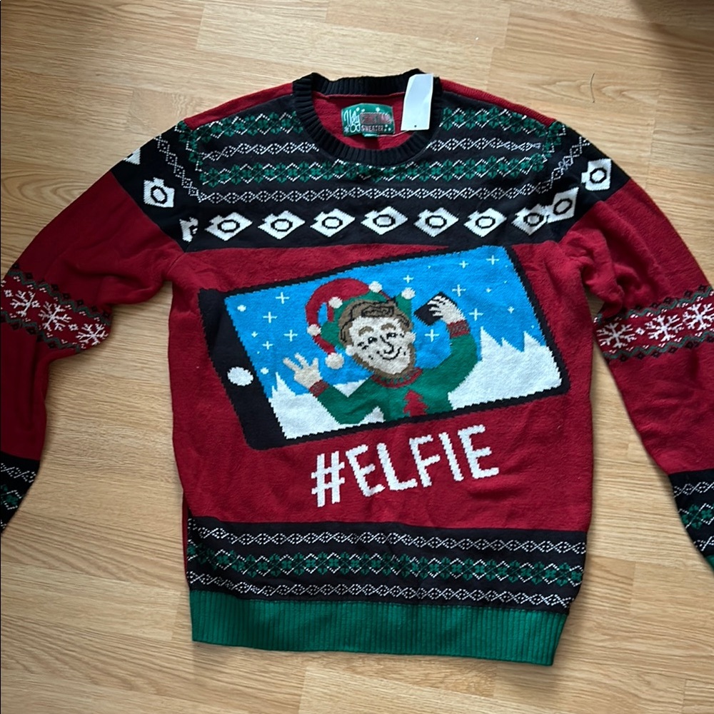 Deleting 4/18 — LAST CALL Festive Red and Green #Elfie Sweater
